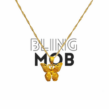 Load image into Gallery viewer, gold butterfly necklace