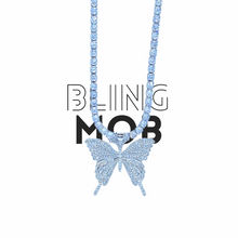 Load image into Gallery viewer, icy butterfly necklace silver