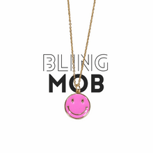 Load image into Gallery viewer, Smiley Goldfilled Necklace - pink