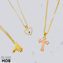 Load image into Gallery viewer, Santina Goldfilled Cross - Pink