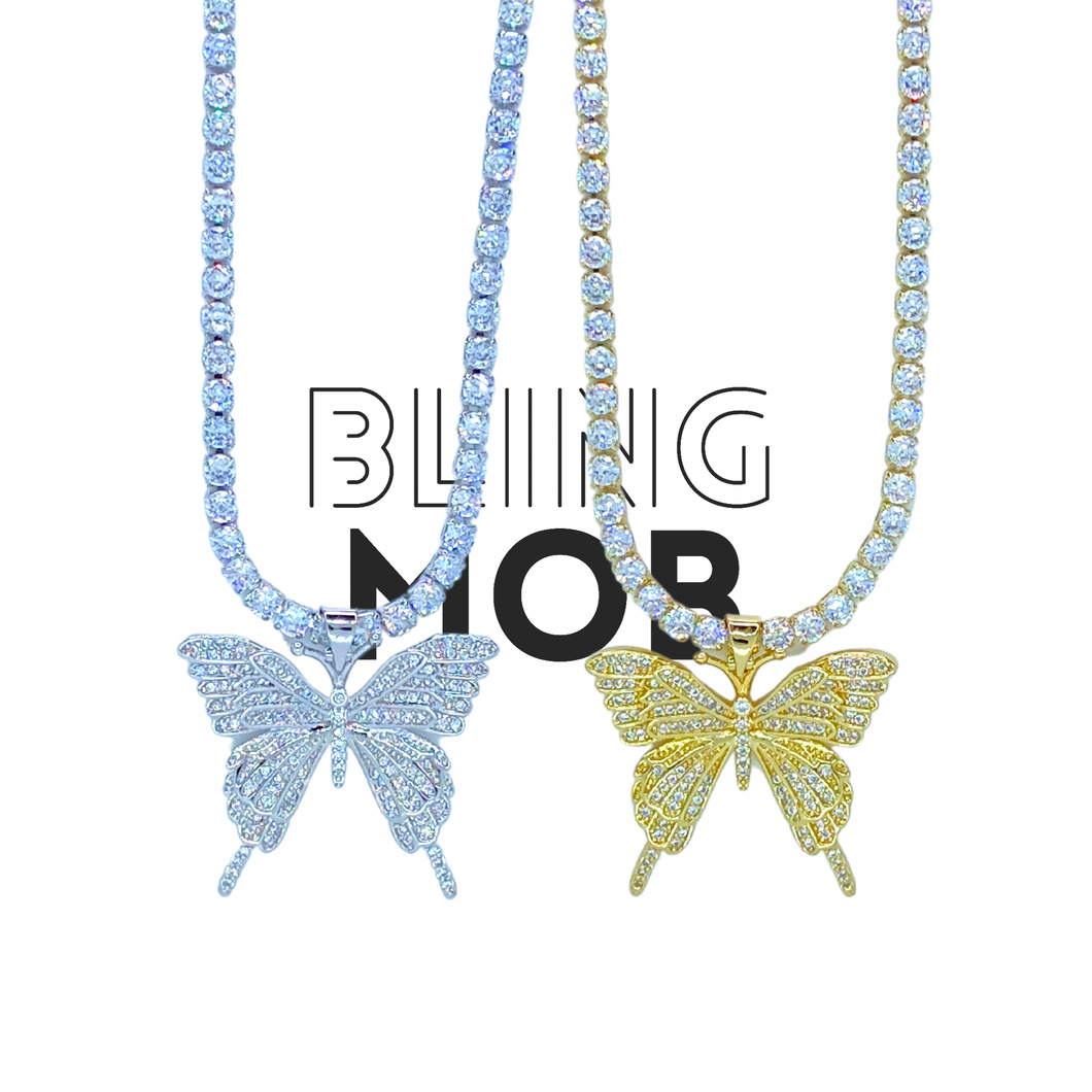 Butterfly Bling Necklace