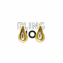 Load image into Gallery viewer, chunky teardrop earring gold
