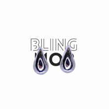 Load image into Gallery viewer, chunky teardrop earring silver
