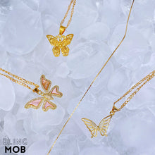 Load image into Gallery viewer, gold butterfly necklaces
