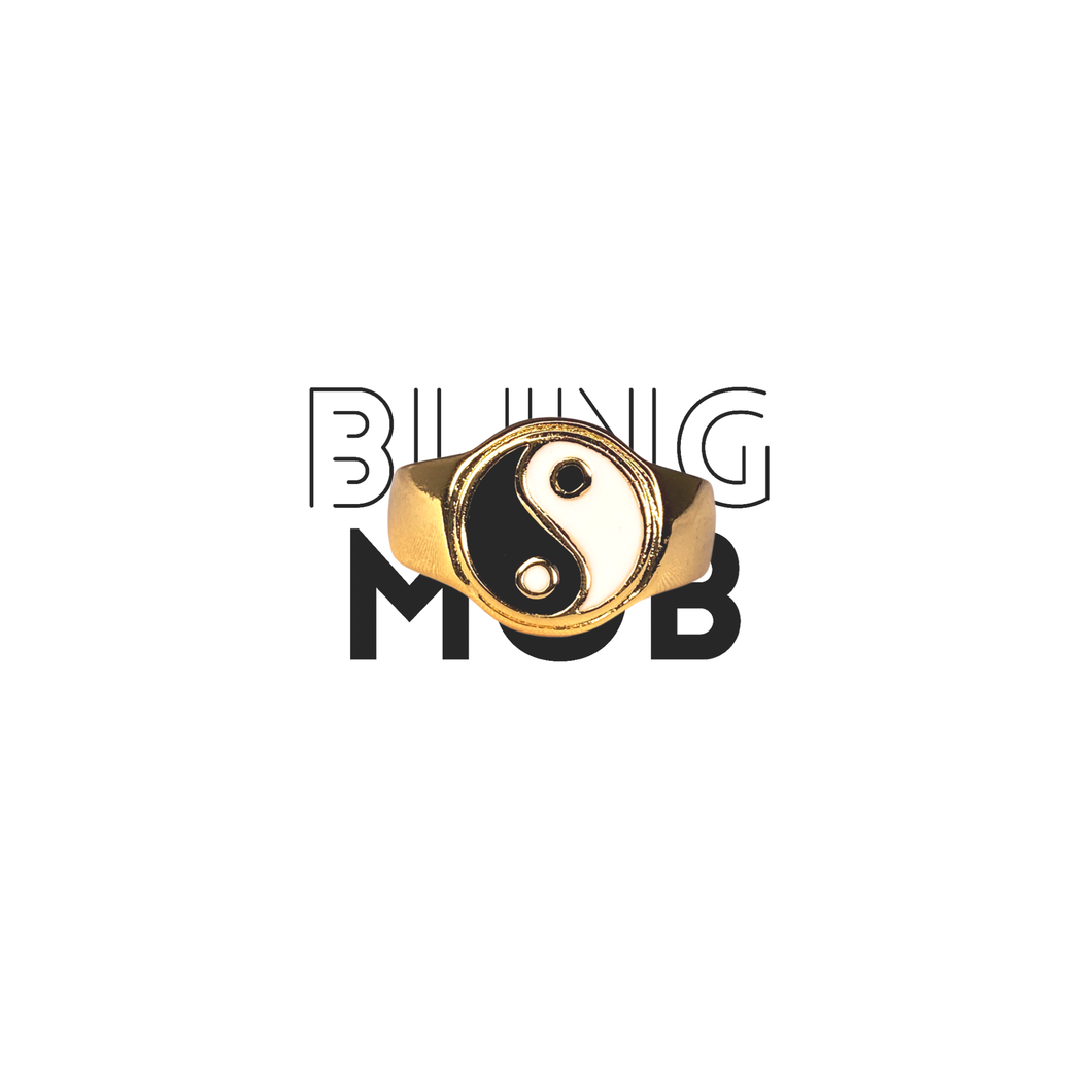 Ying Yang Goldplated Ring