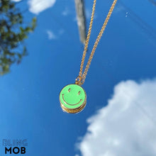 Load image into Gallery viewer, Smiley Goldfilled Necklace - Green
